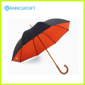 Fashion Design Rain Umbrella with Wooden Hook Handle